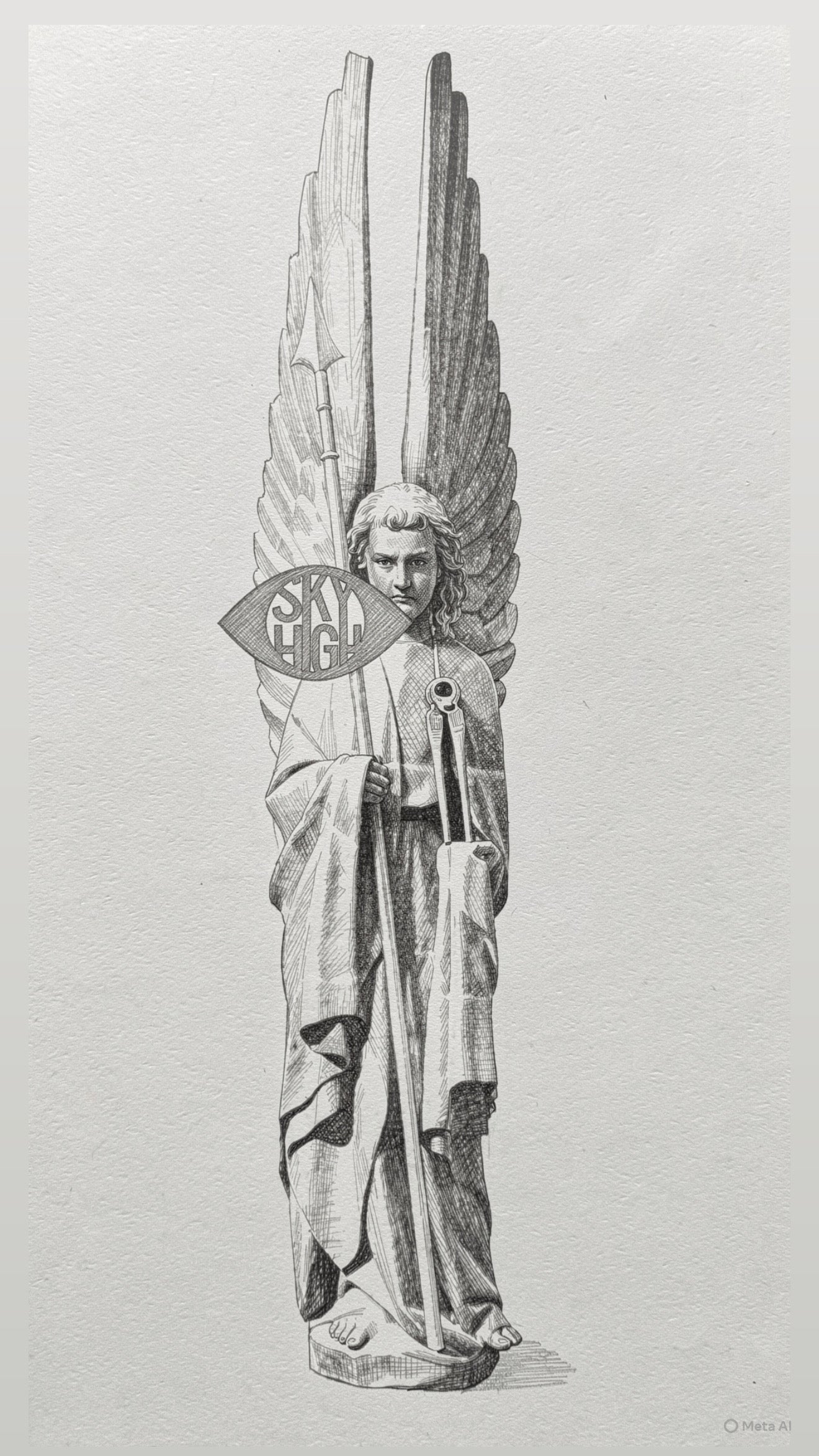Ancient French Angel from Paris — Premium Apparel
