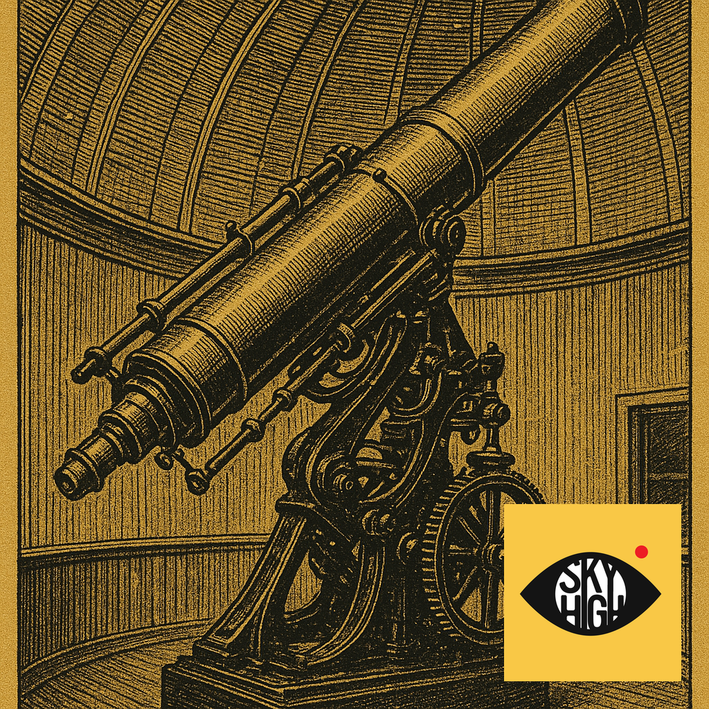 Cosmic Observer — Vintage Refractor Telescope Wall Art
