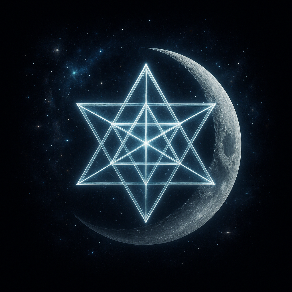 Merkaba Moon — Premium T-Shirt