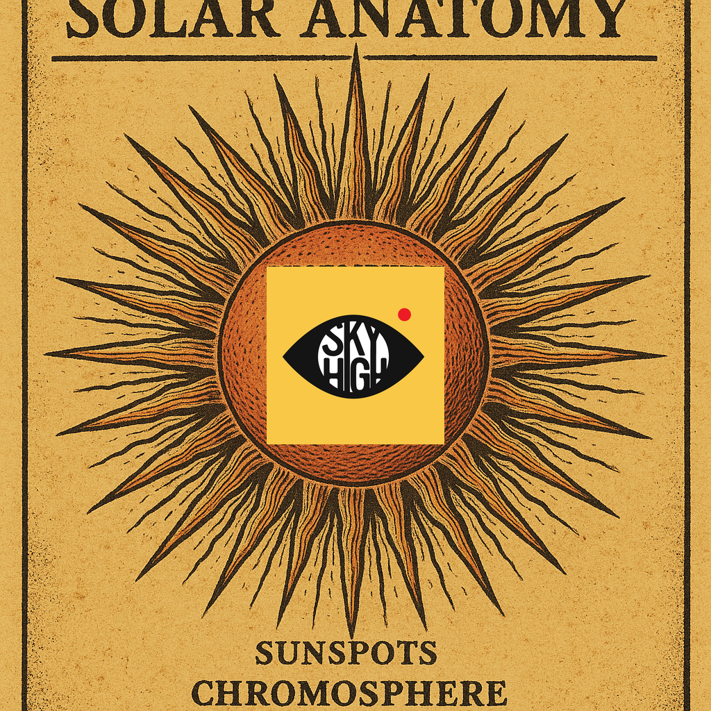 Sunburst Vision — Solar Anatomy & Schematic Wall Art